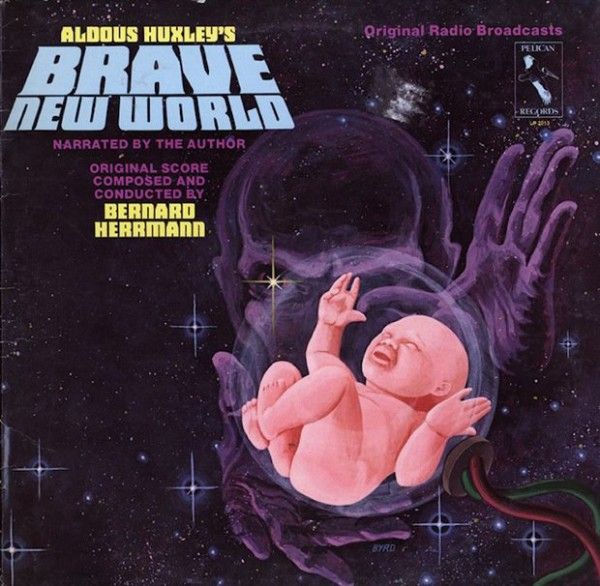 Иллюстрация к радиопостановке романа "О дивный новый мир", в котором люди выращиваются на человекофабриках