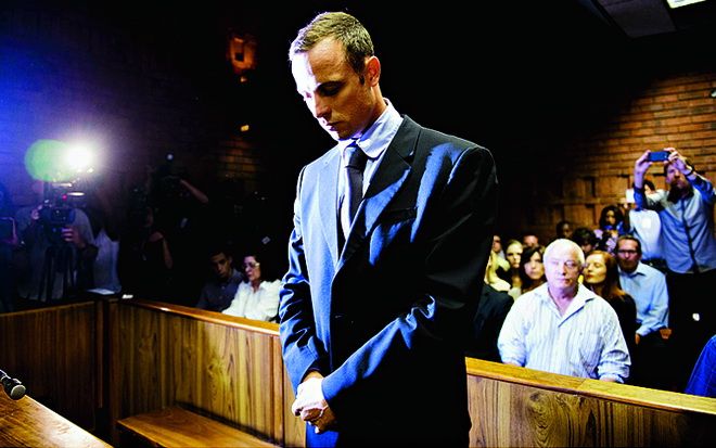 Оскар Писториус на предварительных слушаниях в суде (2013)