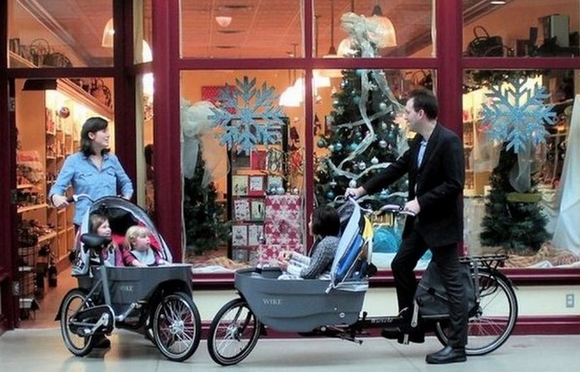 Семейный велосипед-трансформер, который за минуту превращается в детскую коляску