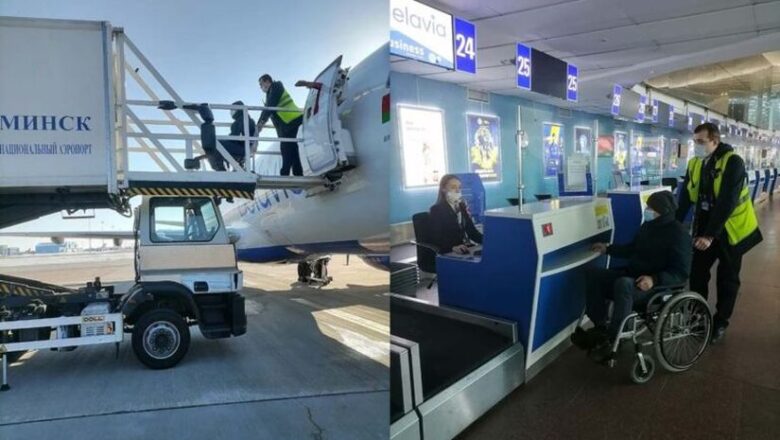 Амбулифт, агенты по обслуживанию и звуковая навигационная система: как аэропорт «Минск» встречает пассажиров с инвалидностью